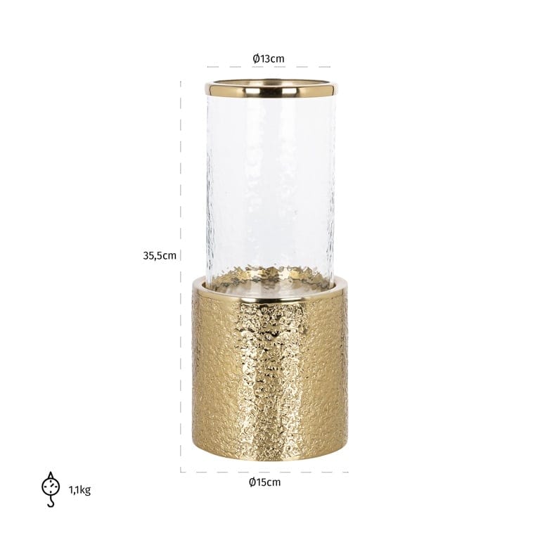 Richmond Interiors Accessories Hurricane Marlou small (Gold) House of Isabella UK