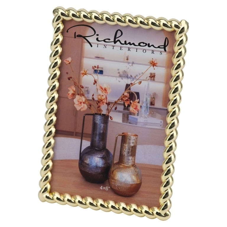 Richmond Interiors Accessories Photoframe Eef small (Gold) House of Isabella UK