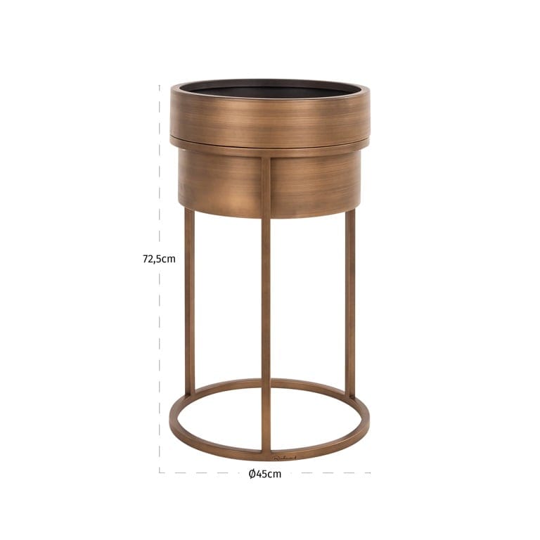 Richmond Interiors Accessories Planter Chadd (Brushed Gold) House of Isabella UK