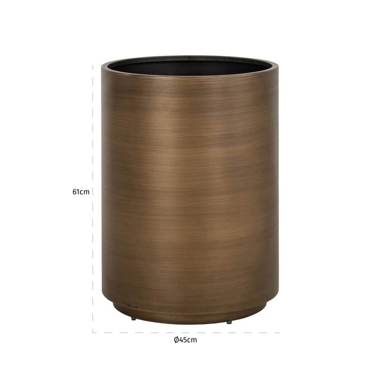 Richmond Interiors Accessories Planter Dira 45Ø (Brushed Gold) House of Isabella UK