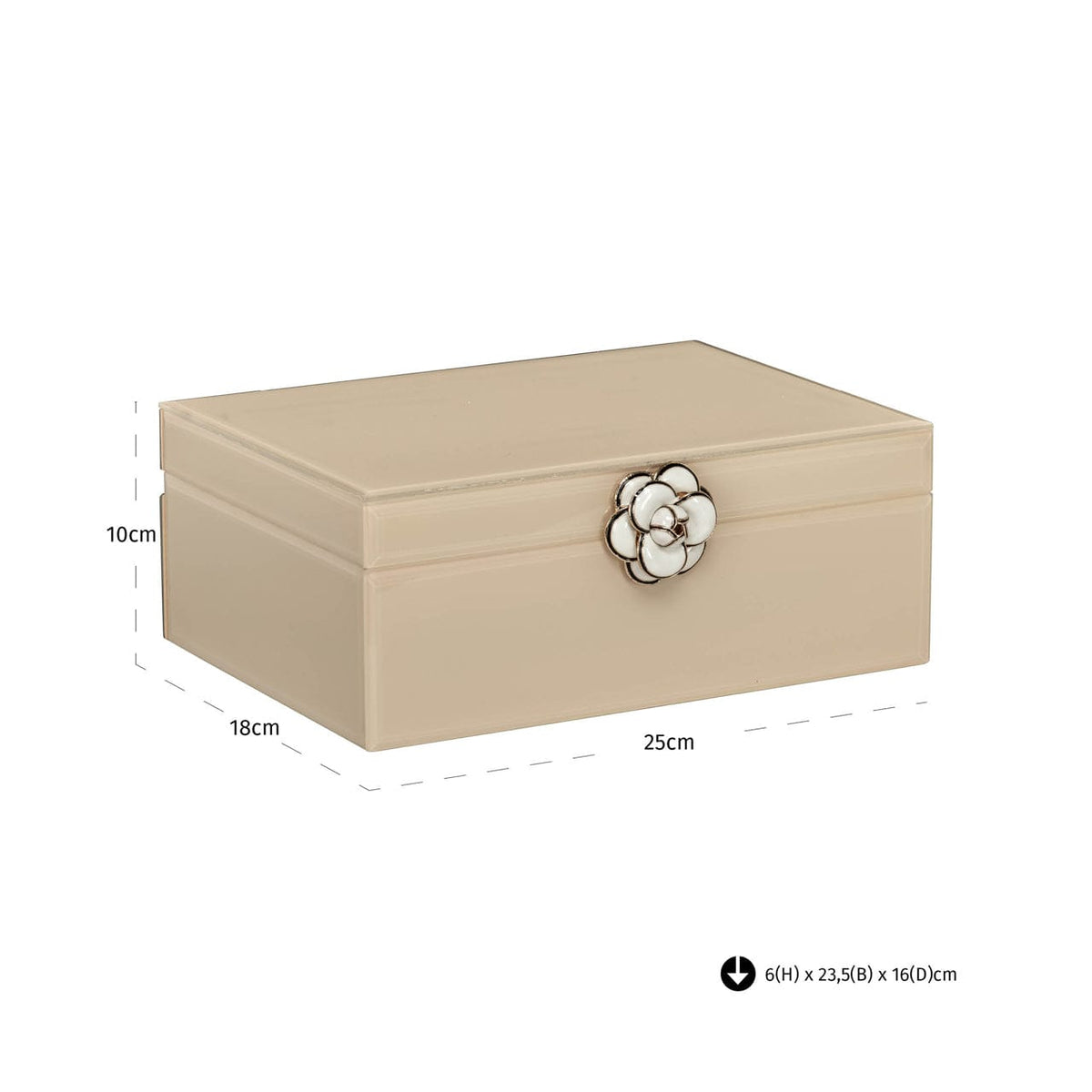 Richmond Interiors Accessories Storage box Abbey ivory large House of Isabella UK