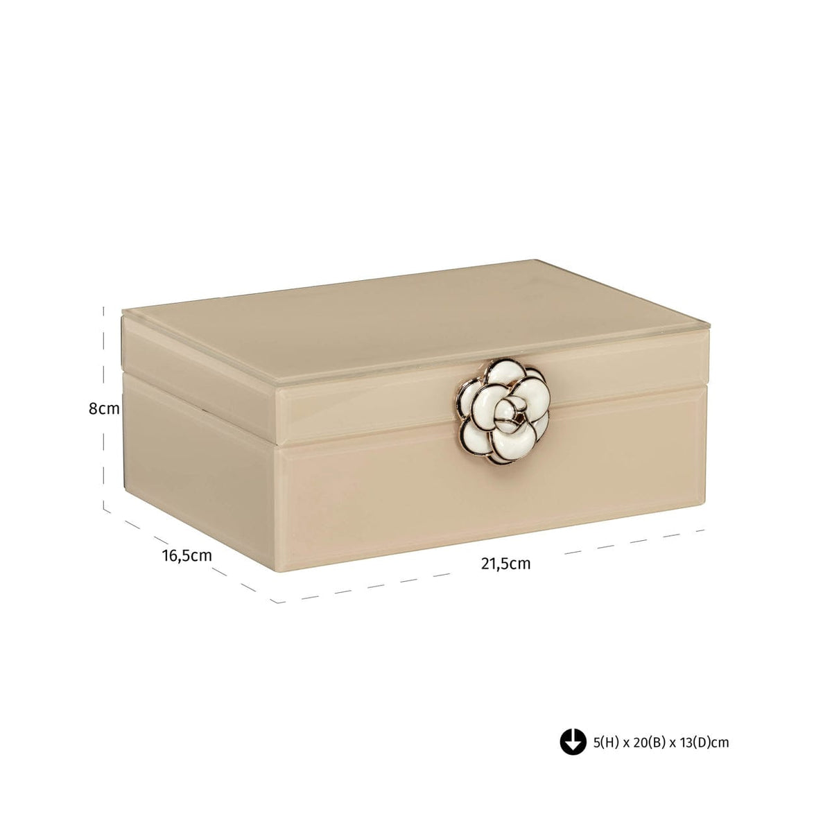 Richmond Interiors Accessories Storage box Abbey ivory small House of Isabella UK