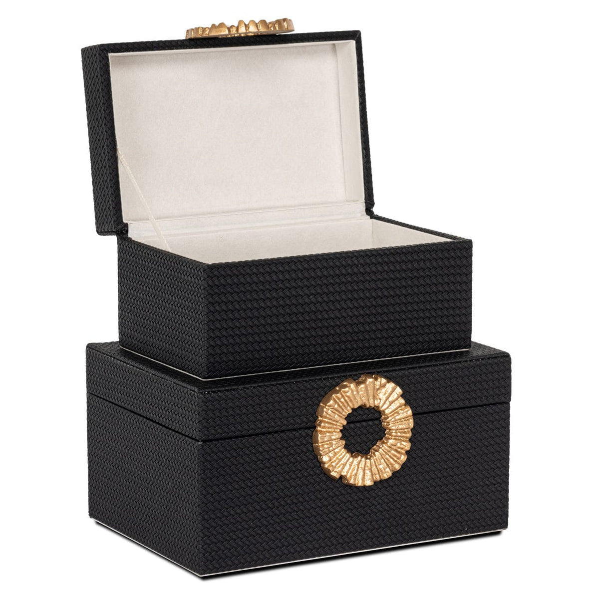 Richmond Interiors Accessories Storage box Amal black/gold large House of Isabella UK