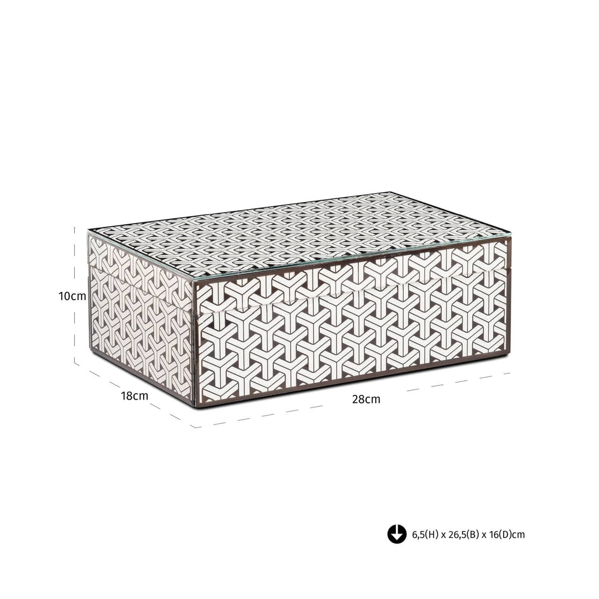 Richmond Interiors Accessories Storage box Feliz black/white large House of Isabella UK