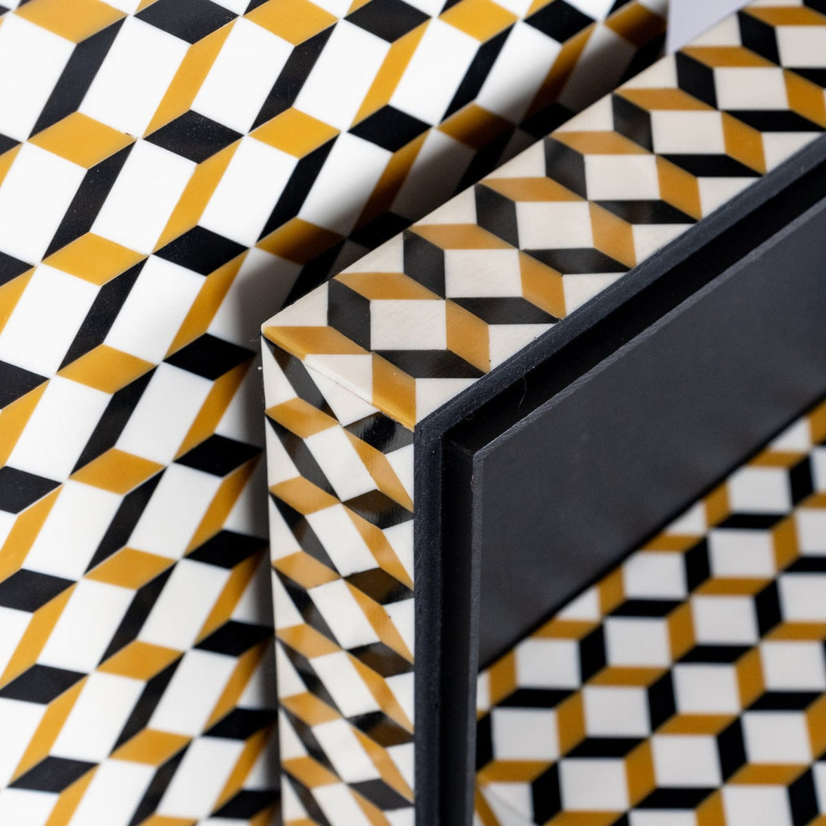 Richmond Interiors Accessories Storage box Frences black/gold (Set of 2) House of Isabella UK