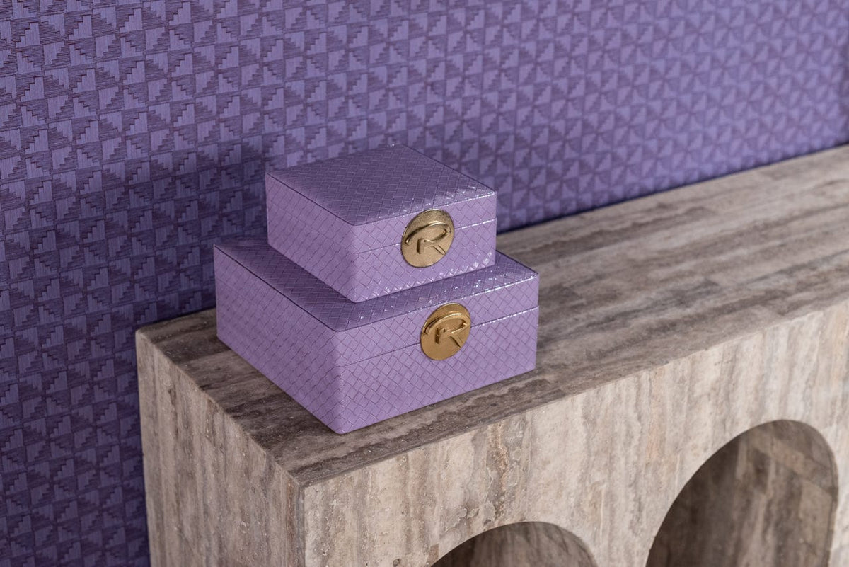 Richmond Interiors Accessories Storage box Joelle purple small House of Isabella UK