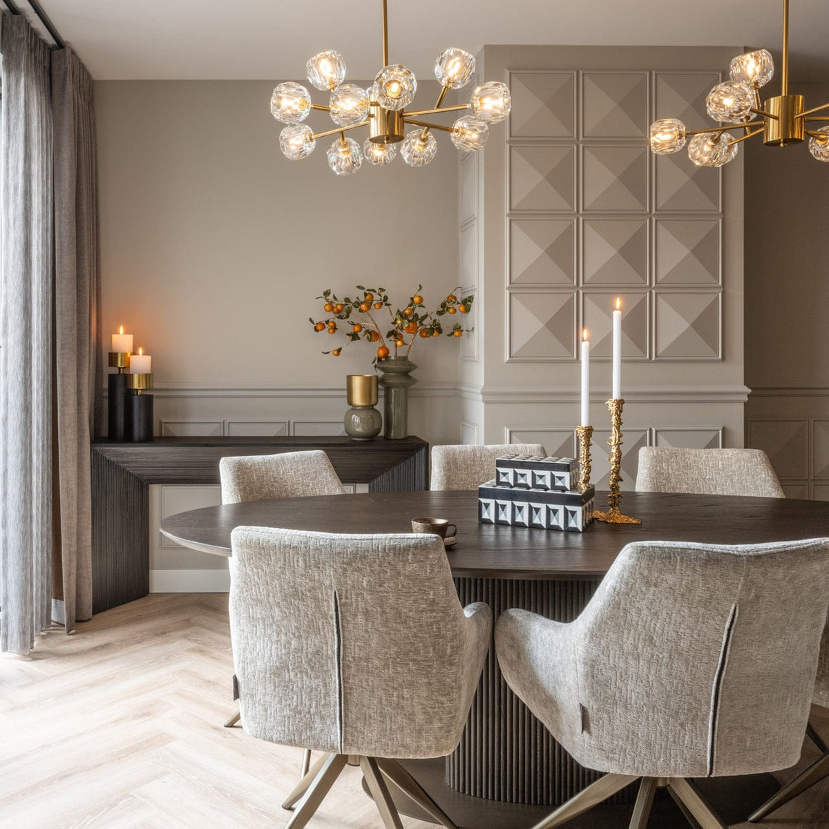 Richmond Interiors Accessories Storage box Licia black/white House of Isabella UK