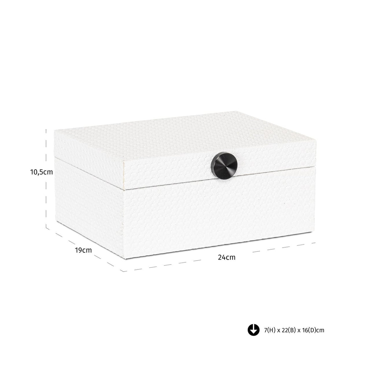 Richmond Interiors Accessories Storage box Myrth white large House of Isabella UK