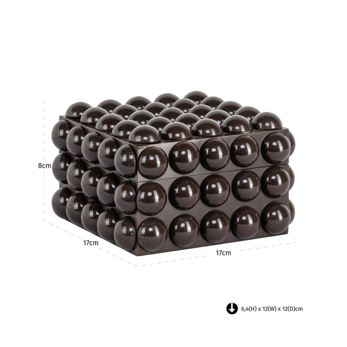 Richmond Interiors Accessories Storage box Nyx dark brown small House of Isabella UK