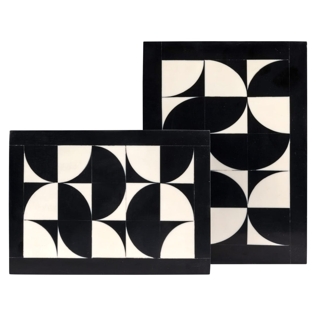 Richmond Interiors Accessories Storage box Rae black/white (Set of 2) House of Isabella UK