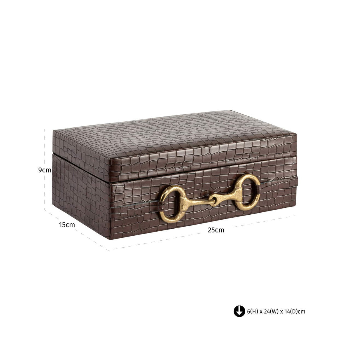 Richmond Interiors Accessories Storage box Rex dark brown large House of Isabella UK