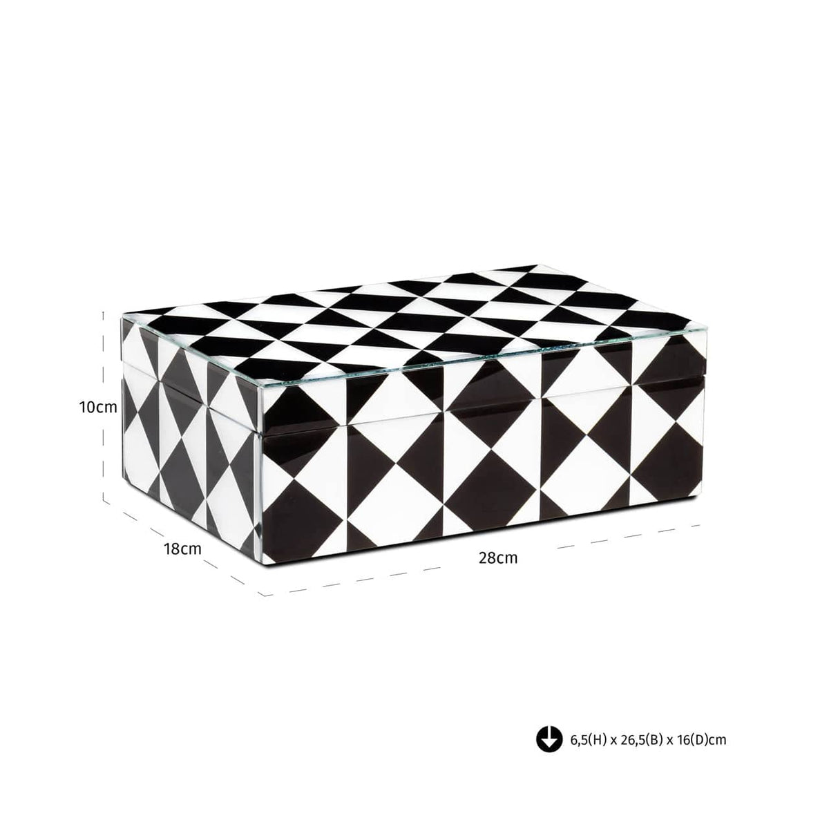 Richmond Interiors Accessories Storage box Silas black/white large House of Isabella UK