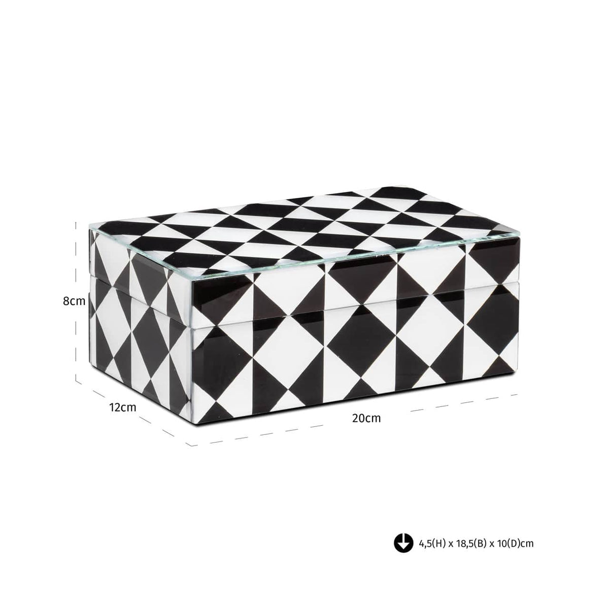 Richmond Interiors Accessories Storage box Silas black/white small House of Isabella UK