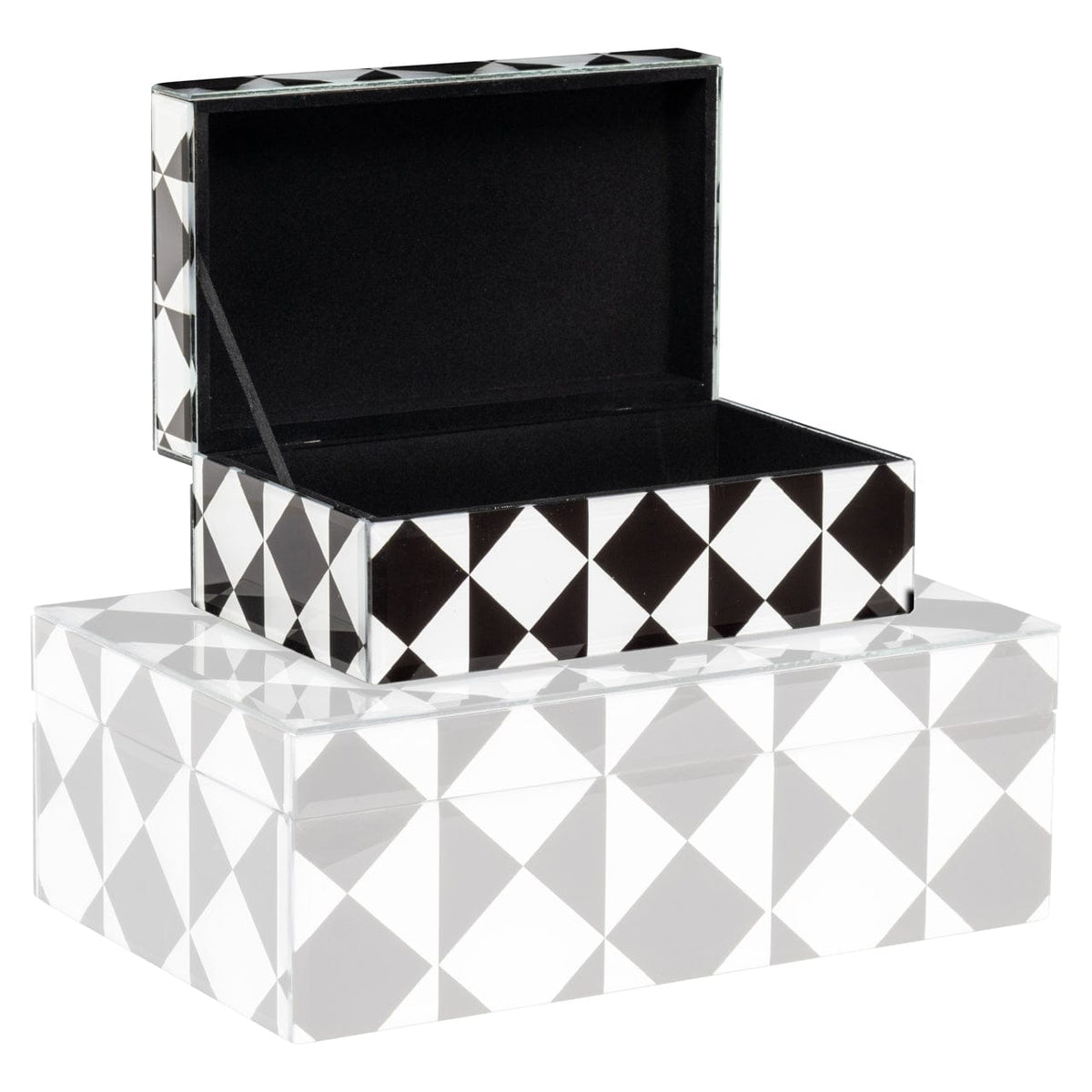 Richmond Interiors Accessories Storage box Silas black/white small House of Isabella UK