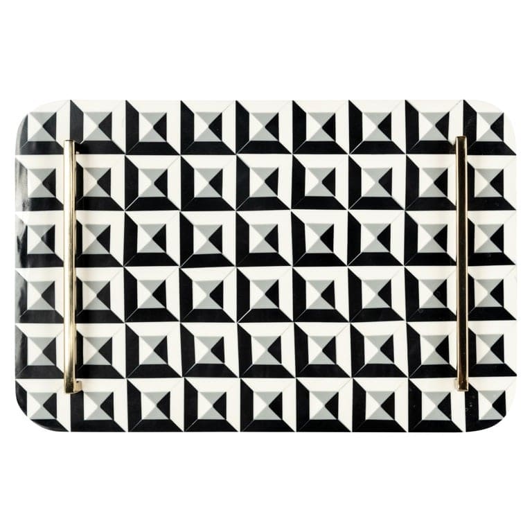 Richmond Interiors Accessories Tray Birte (Black/white) House of Isabella UK