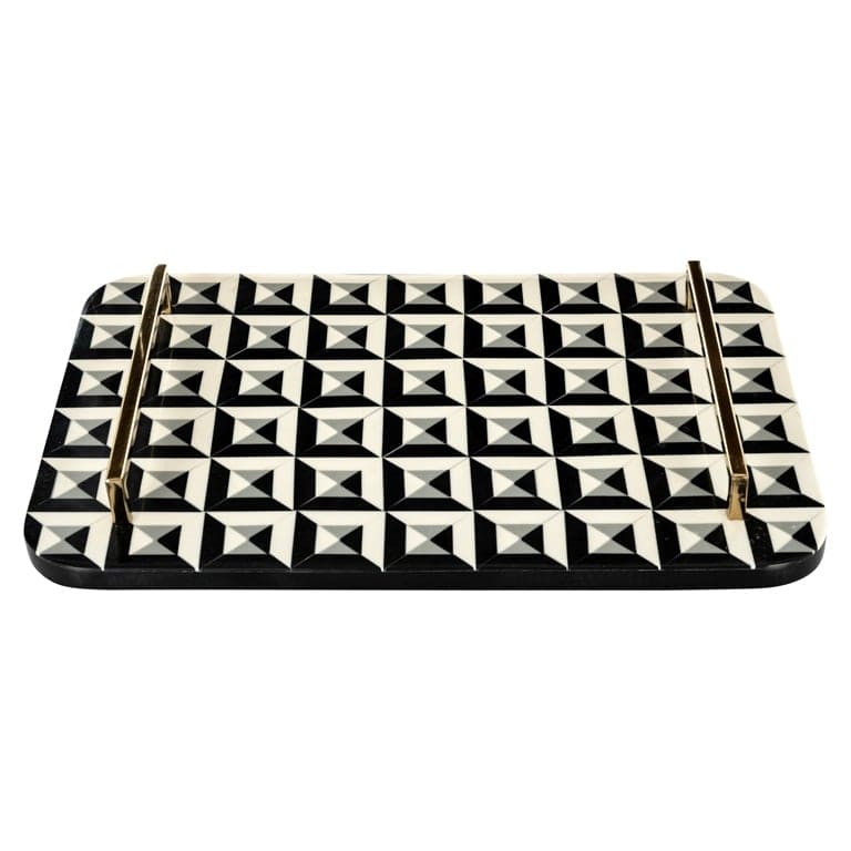 Richmond Interiors Accessories Tray Birte (Black/white) House of Isabella UK