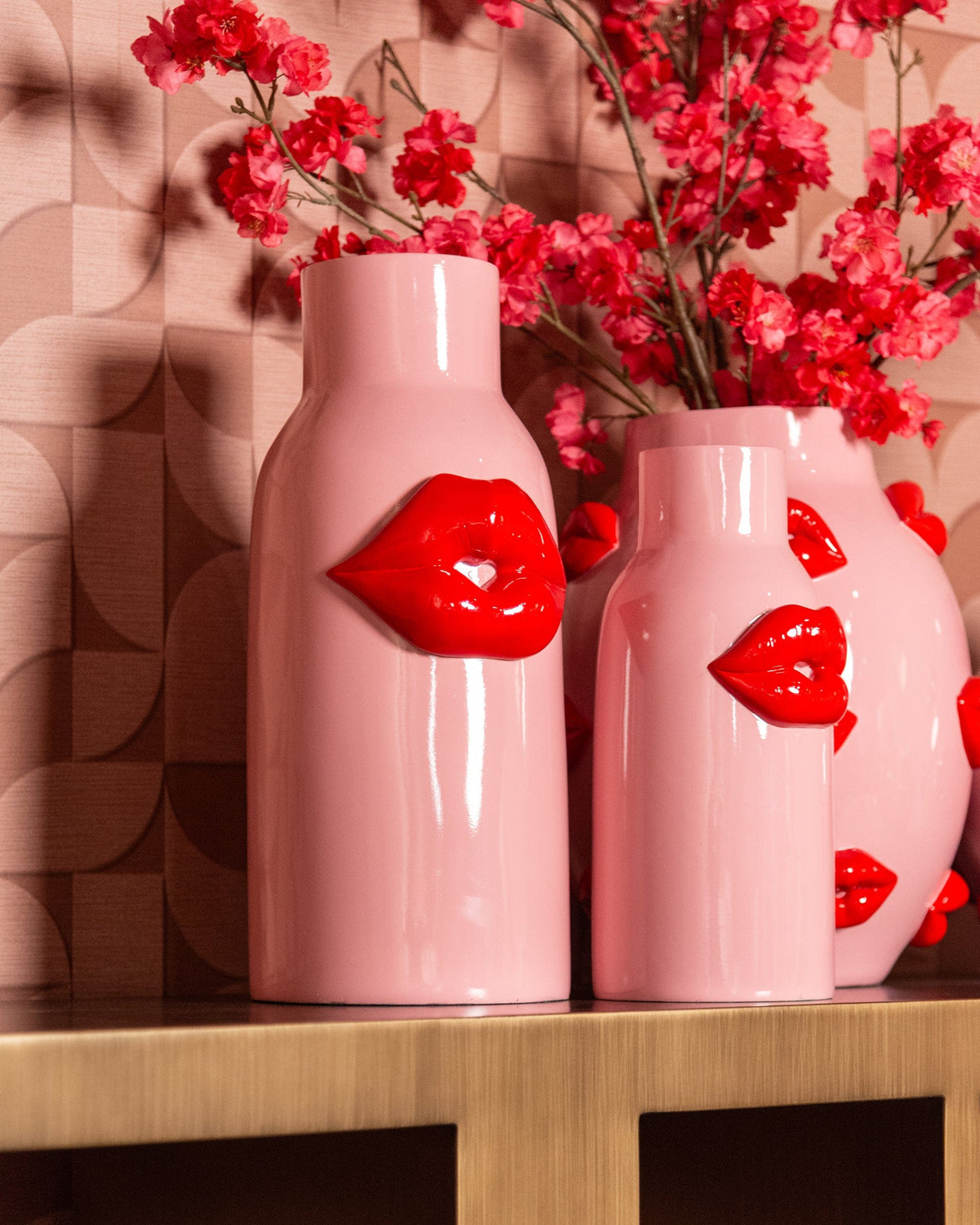 Richmond Interiors Accessories Vase Blythe big (Pink) House of Isabella UK