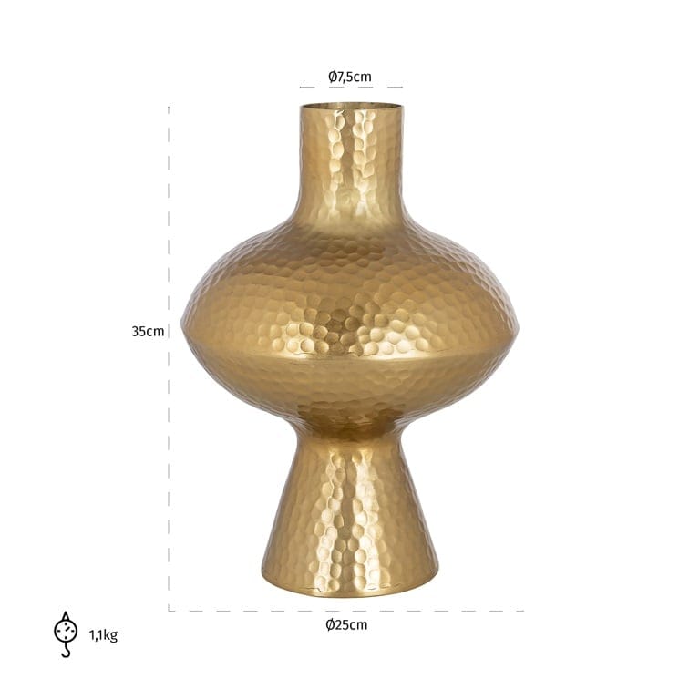 Richmond Interiors Accessories Vase Caitlyn small (Gold) House of Isabella UK
