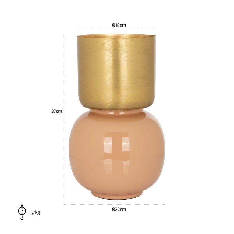 Richmond Interiors Accessories Vase Calla (Brushed Gold) House of Isabella UK