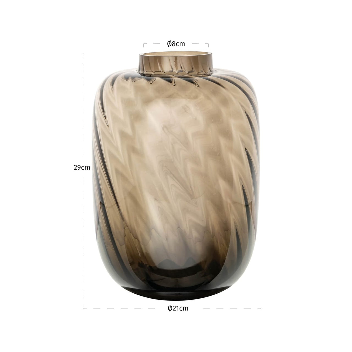 Richmond Interiors Accessories Vase Elora brown small House of Isabella UK