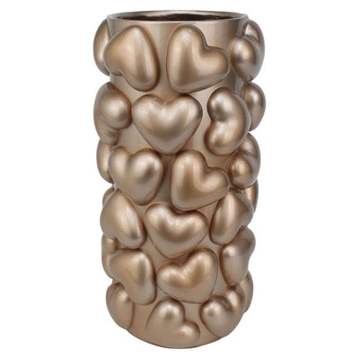 Richmond Interiors Accessories Vase Ensy hearts gold (Gold) House of Isabella UK