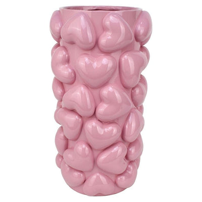 Richmond Interiors Accessories Vase Ensy hearts pink (Pink) House of Isabella UK