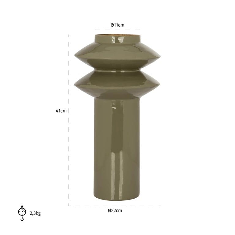 Richmond Interiors Accessories Vase Flora (Olive) House of Isabella UK