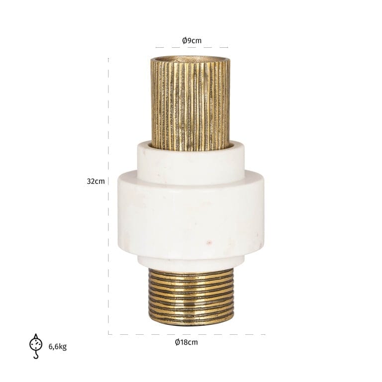 Richmond Interiors Accessories Vase Kai shiny brass (Gold) House of Isabella UK