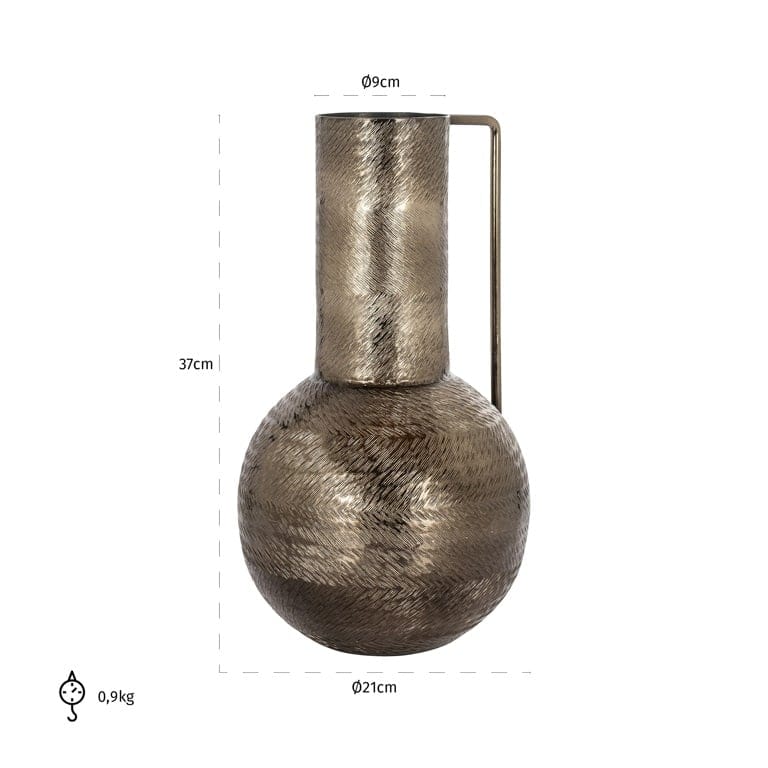 Richmond Interiors Accessories Vase Leia big smoke black (Smoke) House of Isabella UK