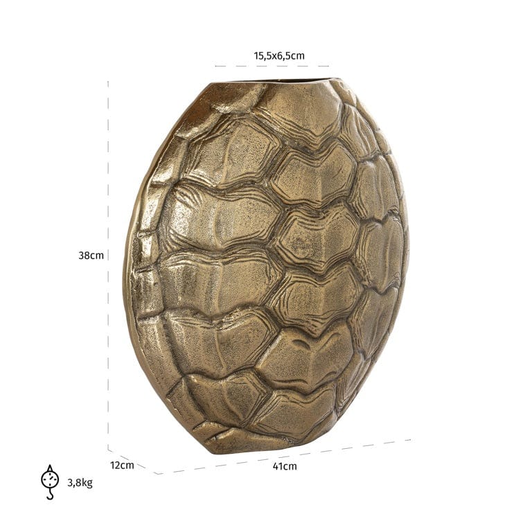 Richmond Interiors Accessories Vase Lena (Brushed Gold) House of Isabella UK