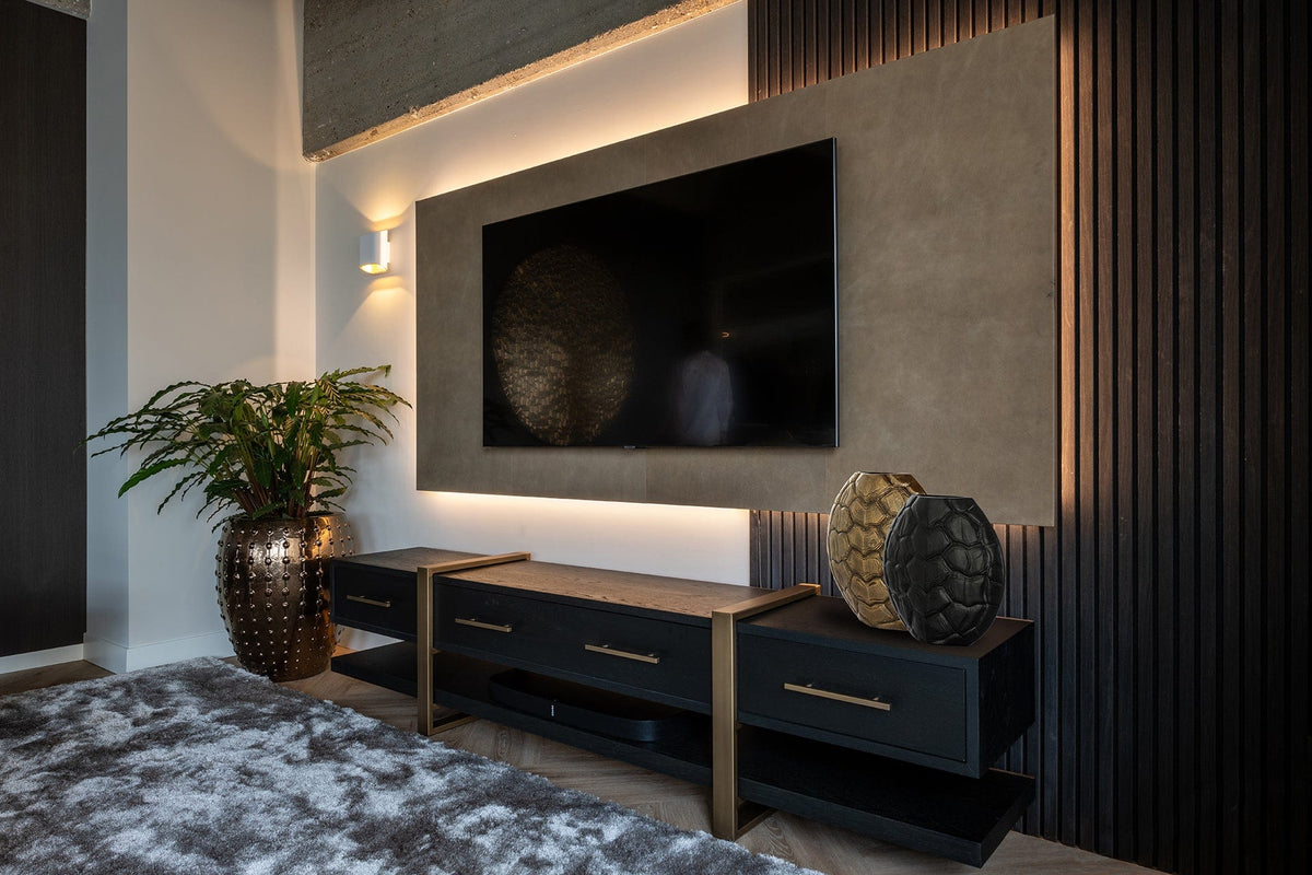 Richmond Interiors Accessories Vase Lena (Brushed Gold) House of Isabella UK