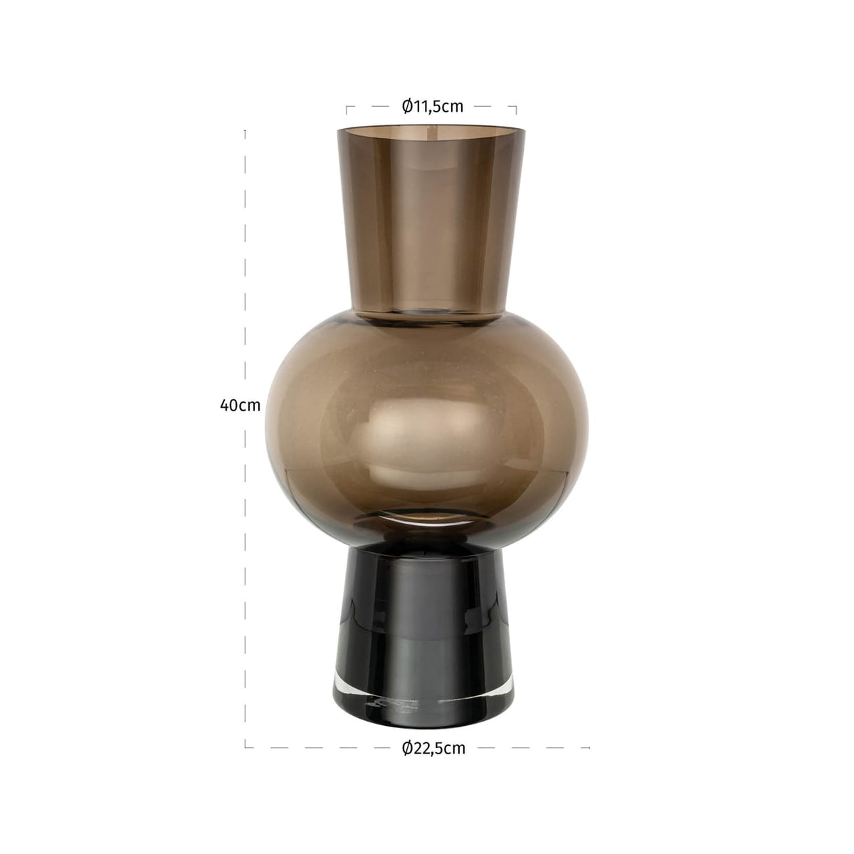Richmond Interiors Accessories Vase Liora brown large House of Isabella UK