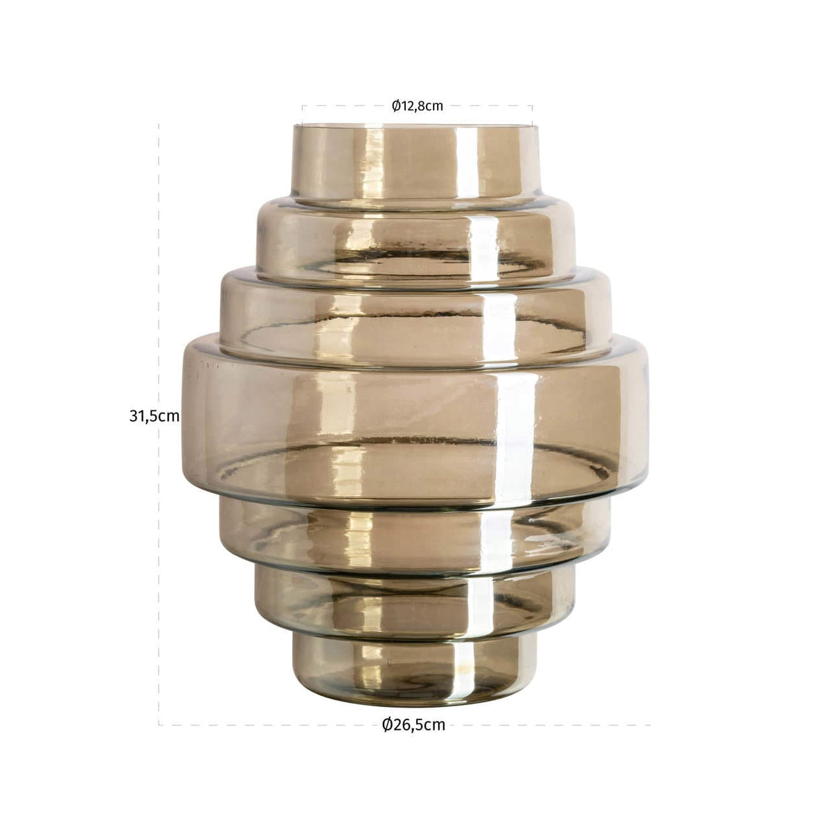 Richmond Interiors Accessories Vase Liosa smoke large House of Isabella UK