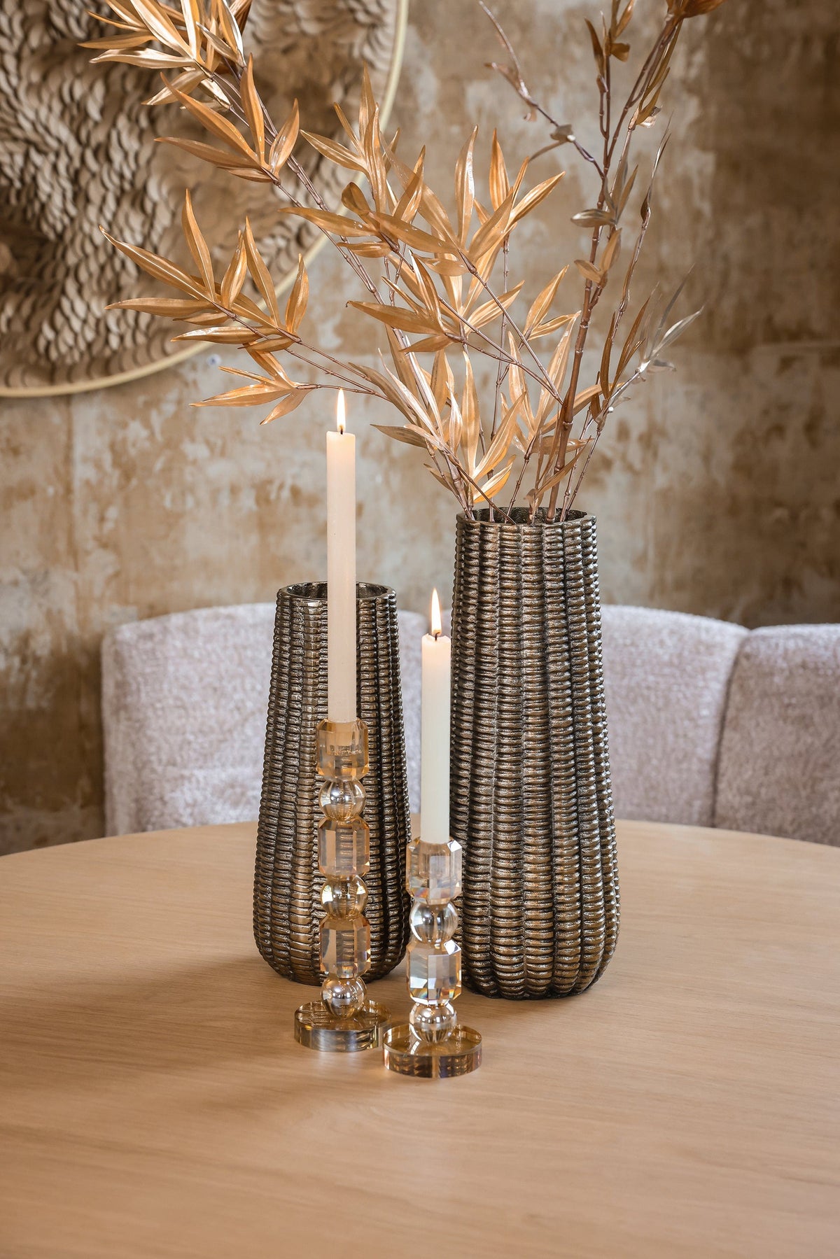 Richmond Interiors Accessories Vase Loran small (Brushed Gold) House of Isabella UK