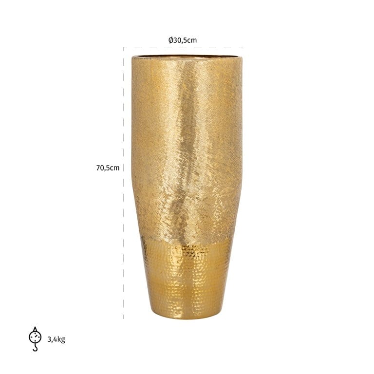 Richmond Interiors Accessories Vase Nalim (Gold) House of Isabella UK