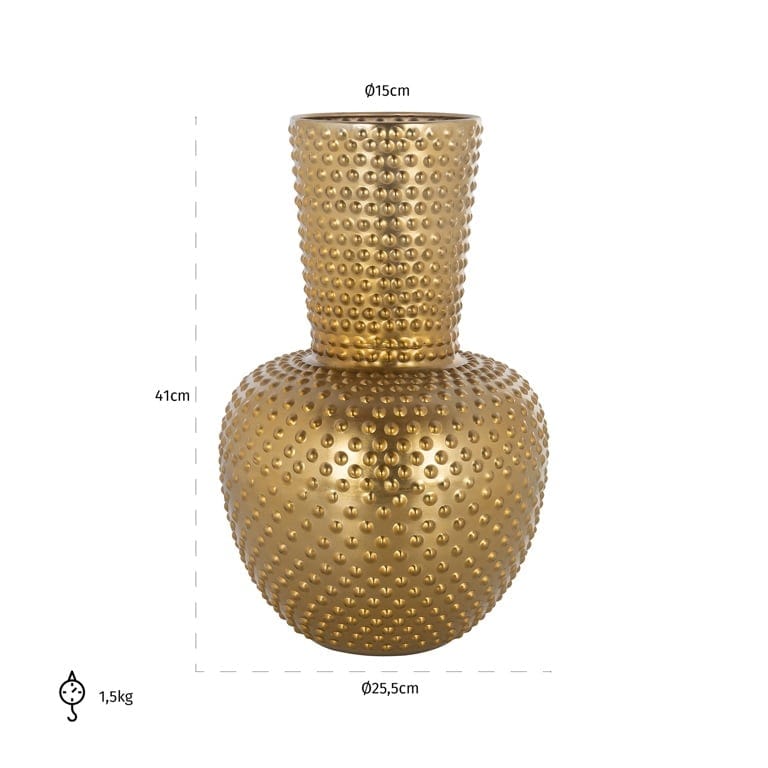 Richmond Interiors Accessories Vase Nola (Gold) House of Isabella UK