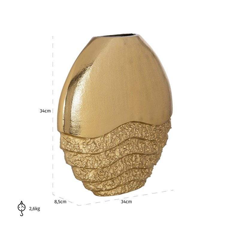 Richmond Interiors Accessories Vase Roxy big (Gold) House of Isabella UK