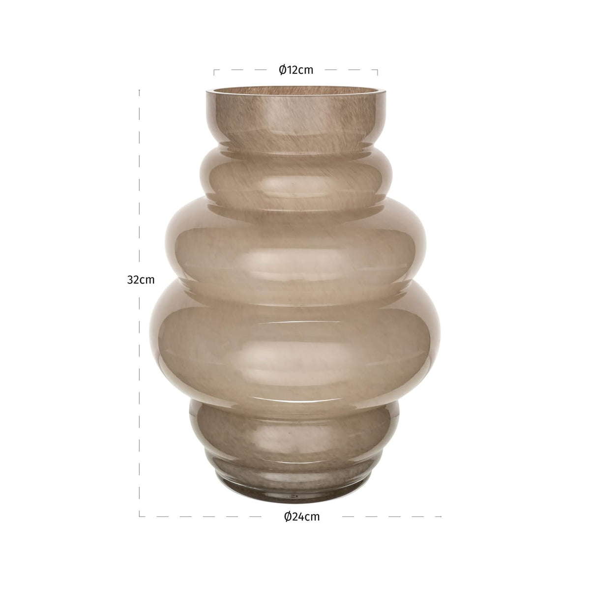 Richmond Interiors Accessories Vase Velora taupe House of Isabella UK