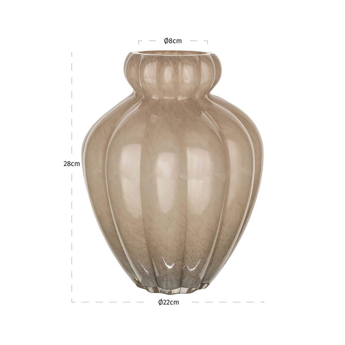 Richmond Interiors Accessories Vase Velora taupe House of Isabella UK