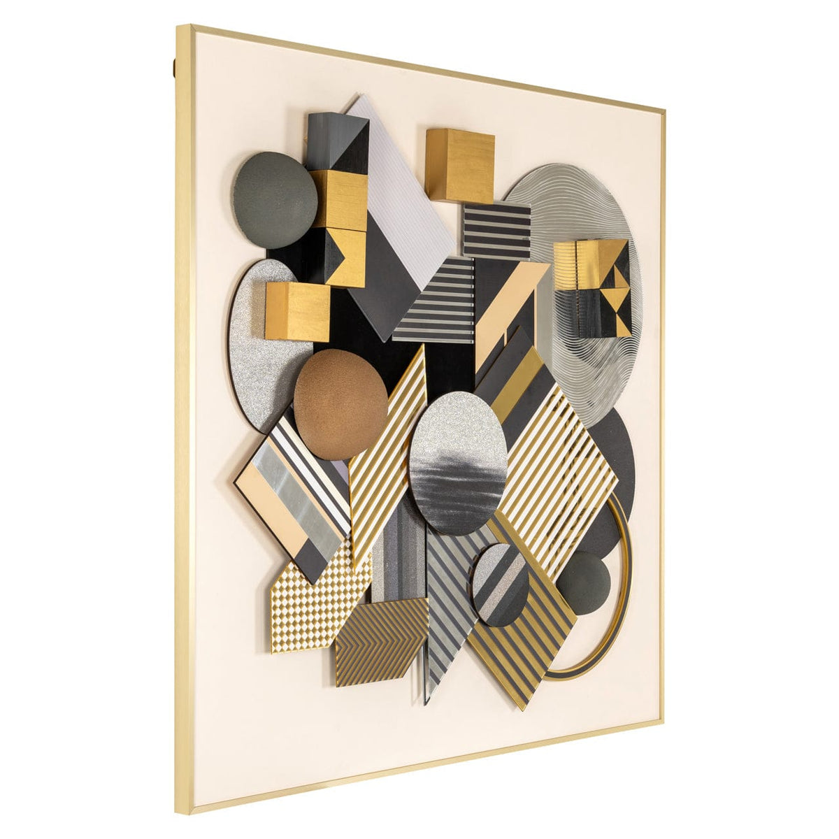 Richmond Interiors Accessories Wall art 3D Block black/gold House of Isabella UK