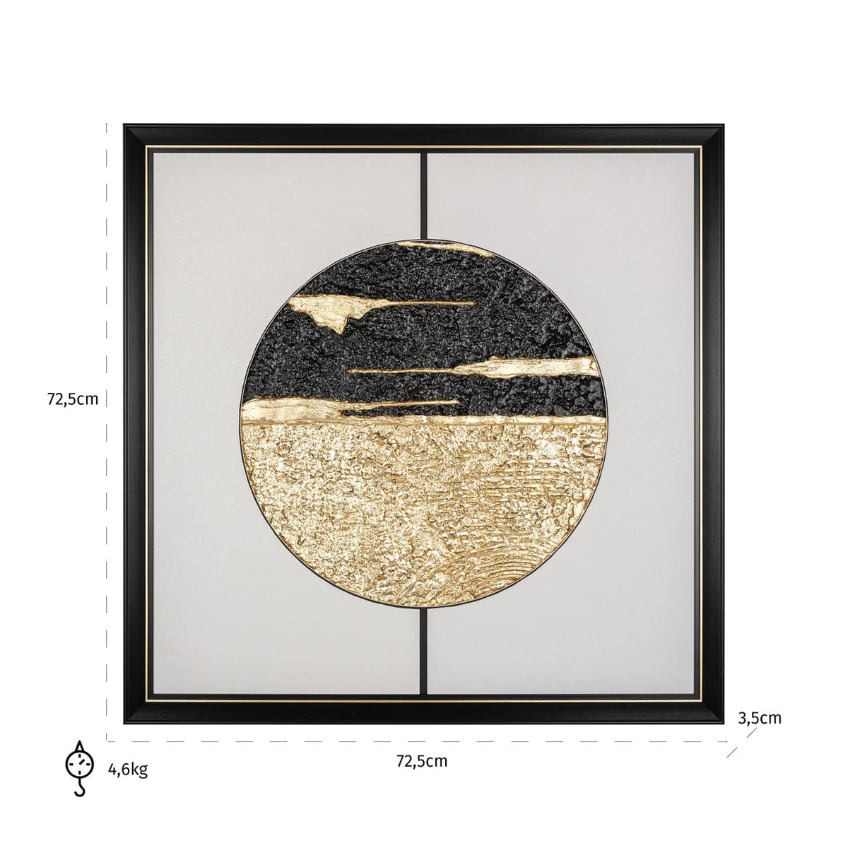 Richmond Interiors Accessories Wall art Moon black/gold House of Isabella UK