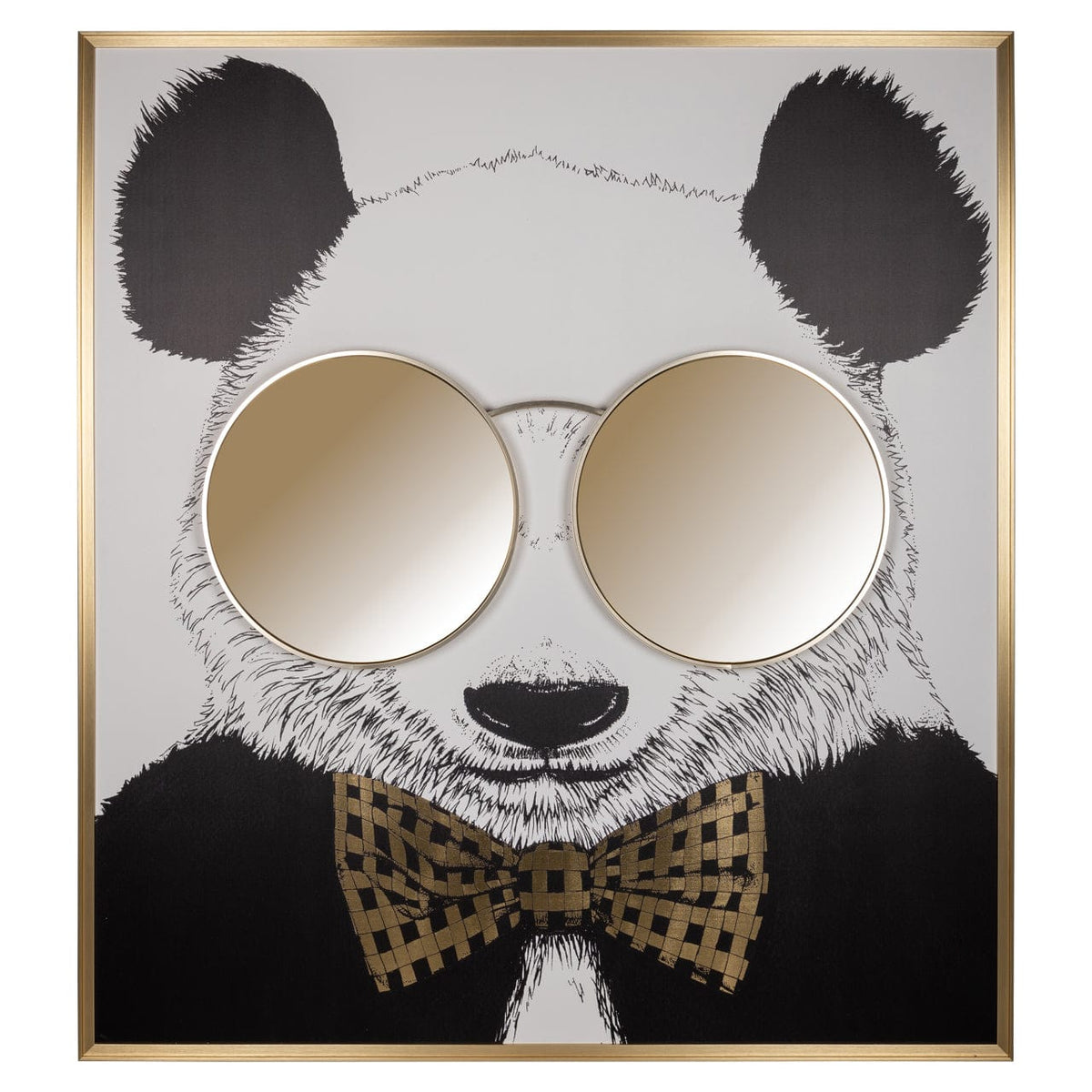 Richmond Interiors Accessories Wall art Panda black/gold House of Isabella UK