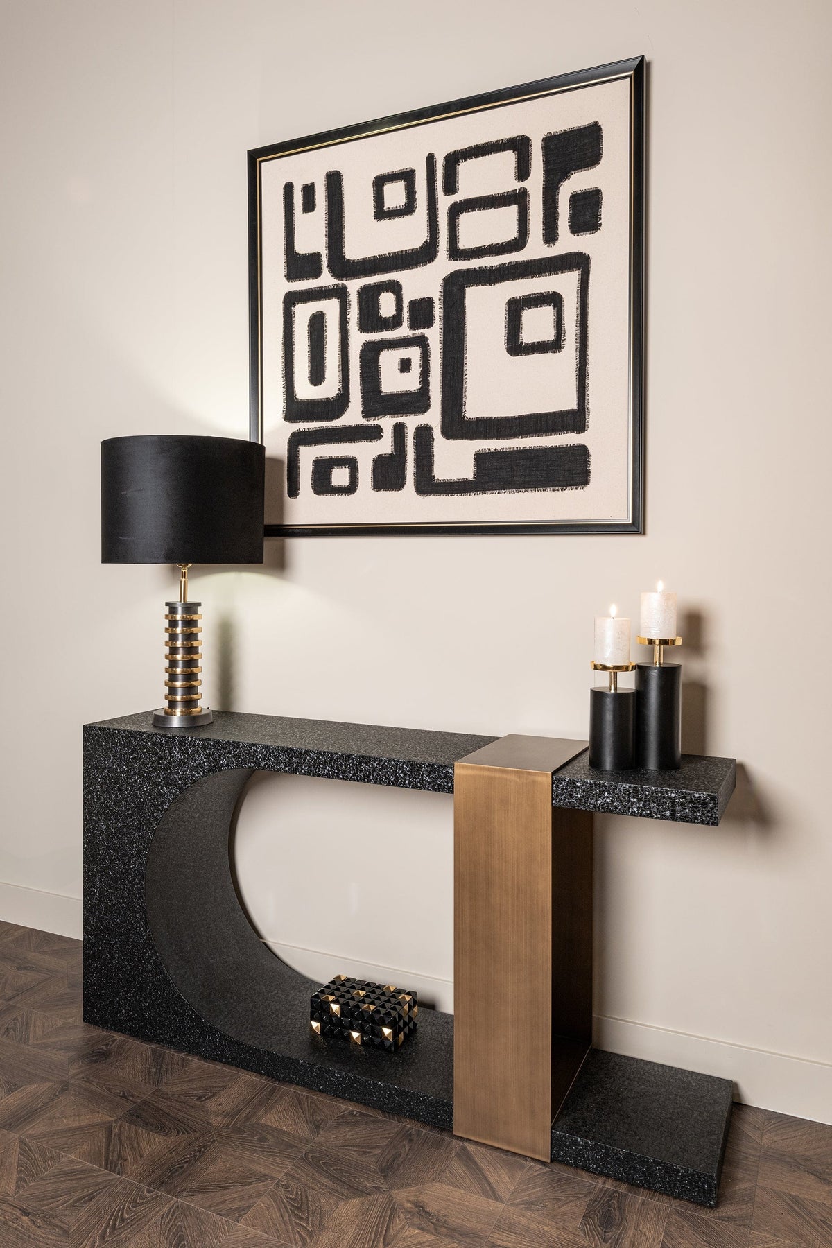 Richmond Interiors Accessories Wall art Shanita (Black/white) House of Isabella UK