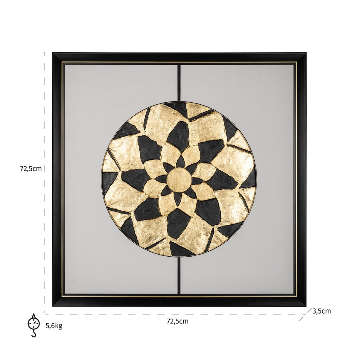 Richmond Interiors Accessories Wall art Sun black/gold House of Isabella UK