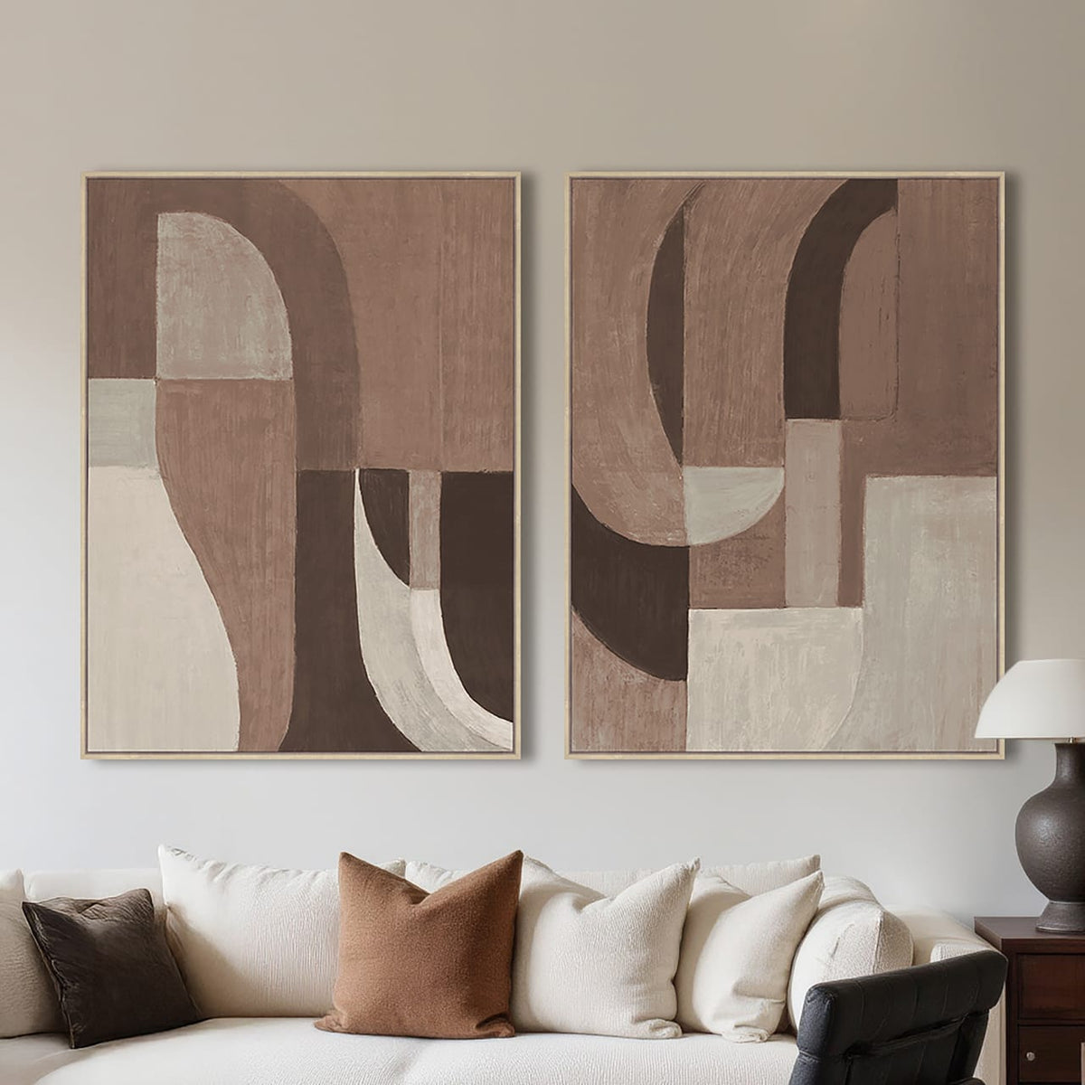Richmond Interiors Accessories Wall art Tatu left brown House of Isabella UK