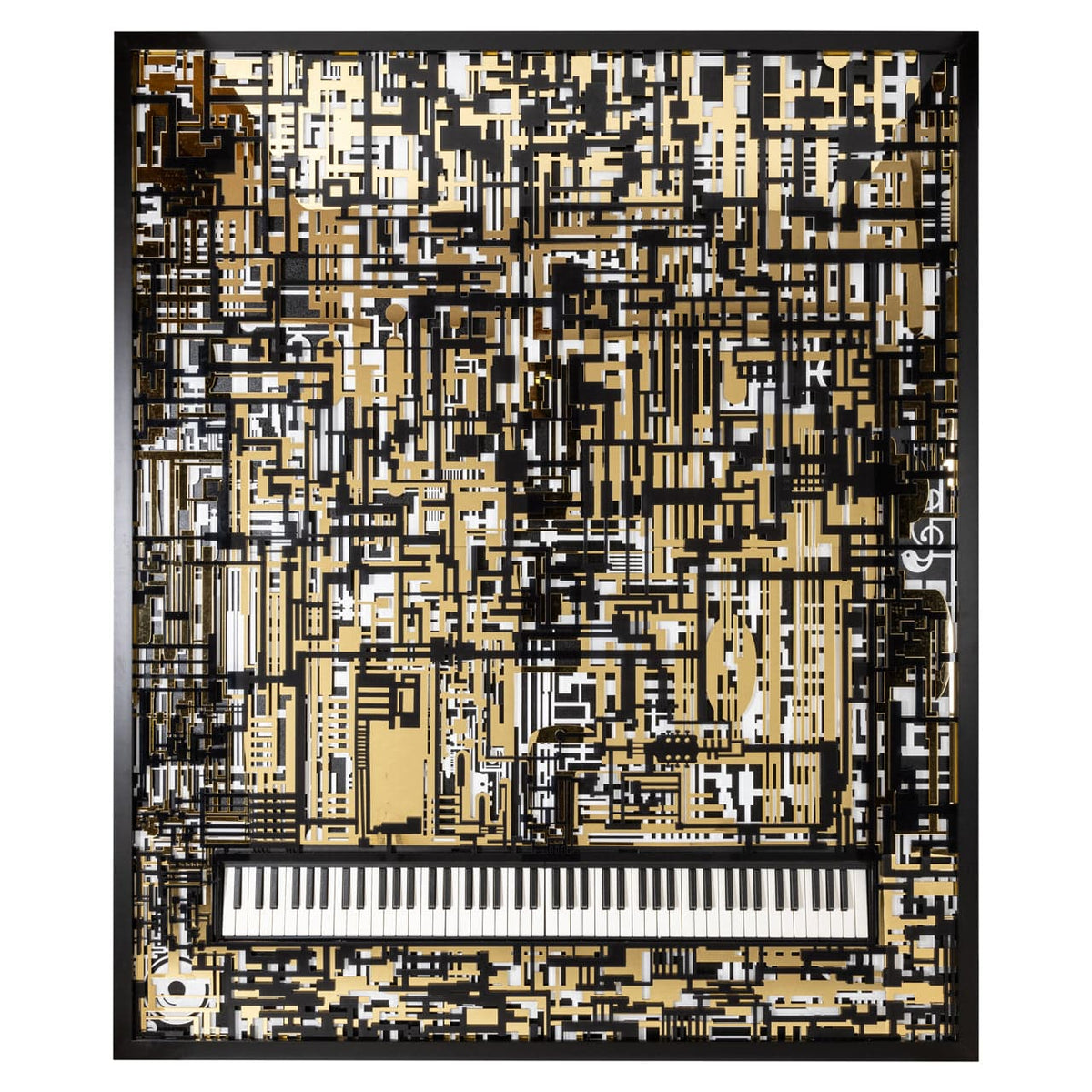 Richmond Interiors Accessories Wall art Wibi black/gold House of Isabella UK