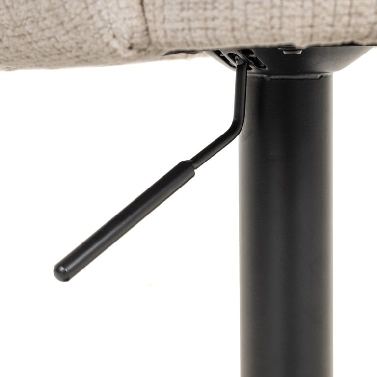 Richmond Interiors Dining Bar/counter stool Nikki swivel beige chenille fire retardant (Niagara 902 beige Chenille) House of Isabella UK