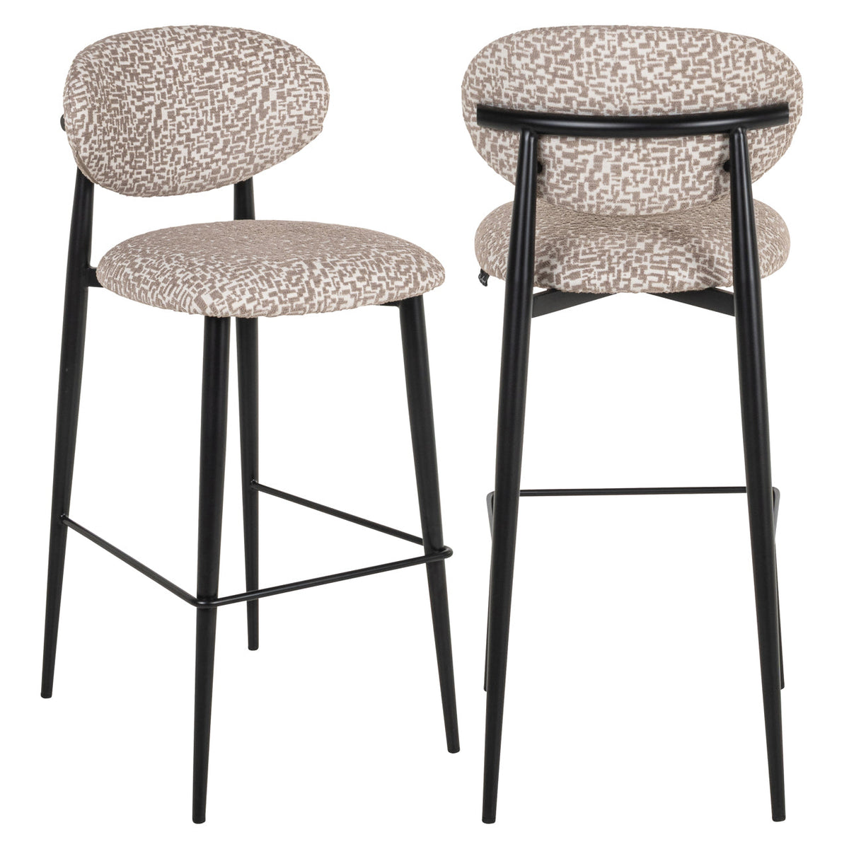 Richmond Interiors Dining Bar stool Dantes natural geo fire retardant House of Isabella UK