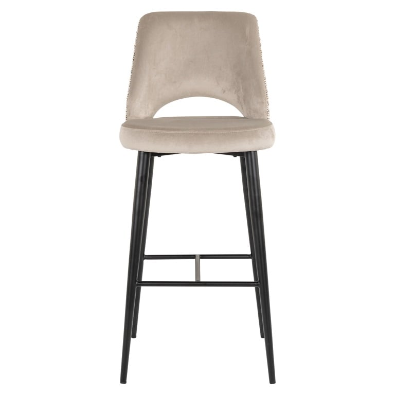 Richmond Interiors Dining Bar stool Tabitha trendy nature / quartz khaki fire retardan (Be Trendy 01 Nature) House of Isabella UK