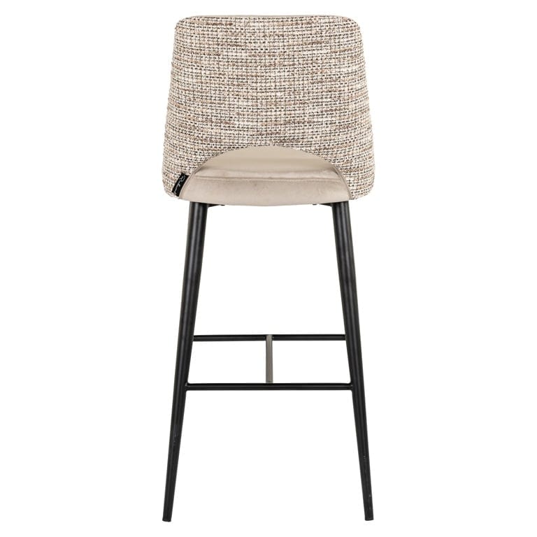 Richmond Interiors Dining Bar stool Tabitha trendy nature / quartz khaki fire retardan (Be Trendy 01 Nature) House of Isabella UK